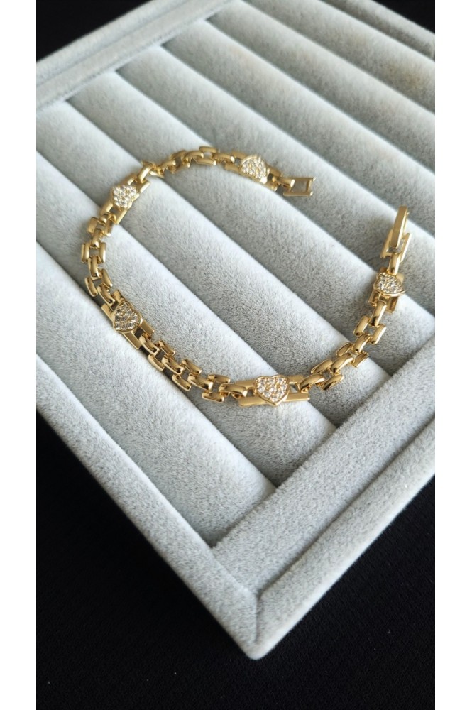 VIP 14 k Kordon detaylı  bileklik