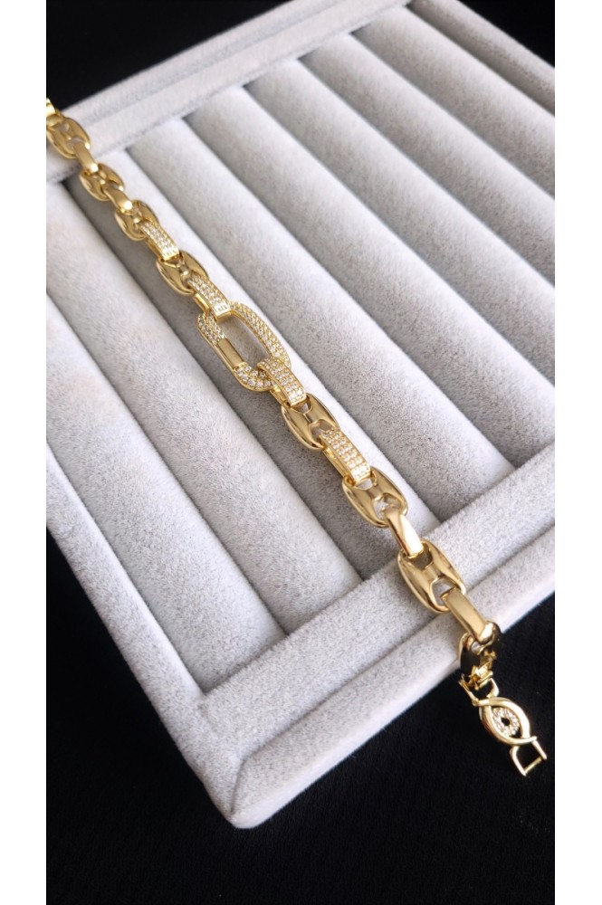 VIP 14 k Taş  detaylı  fav bileklik