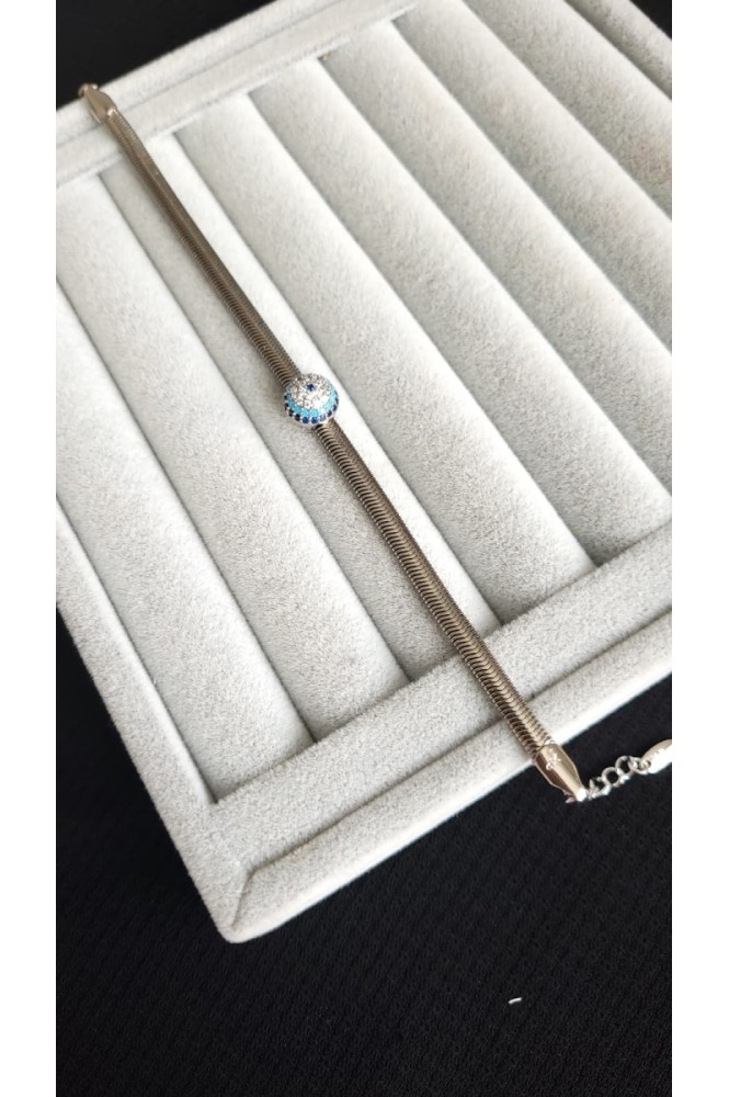 VIP Nazarlı silver  bileklik