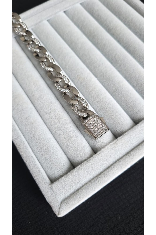 VIP Silver taşlı  gurmet model  bileklik