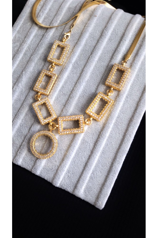 6 Gram 1 Çeyrek Takılabilir Çerçeveli Gold Kolye